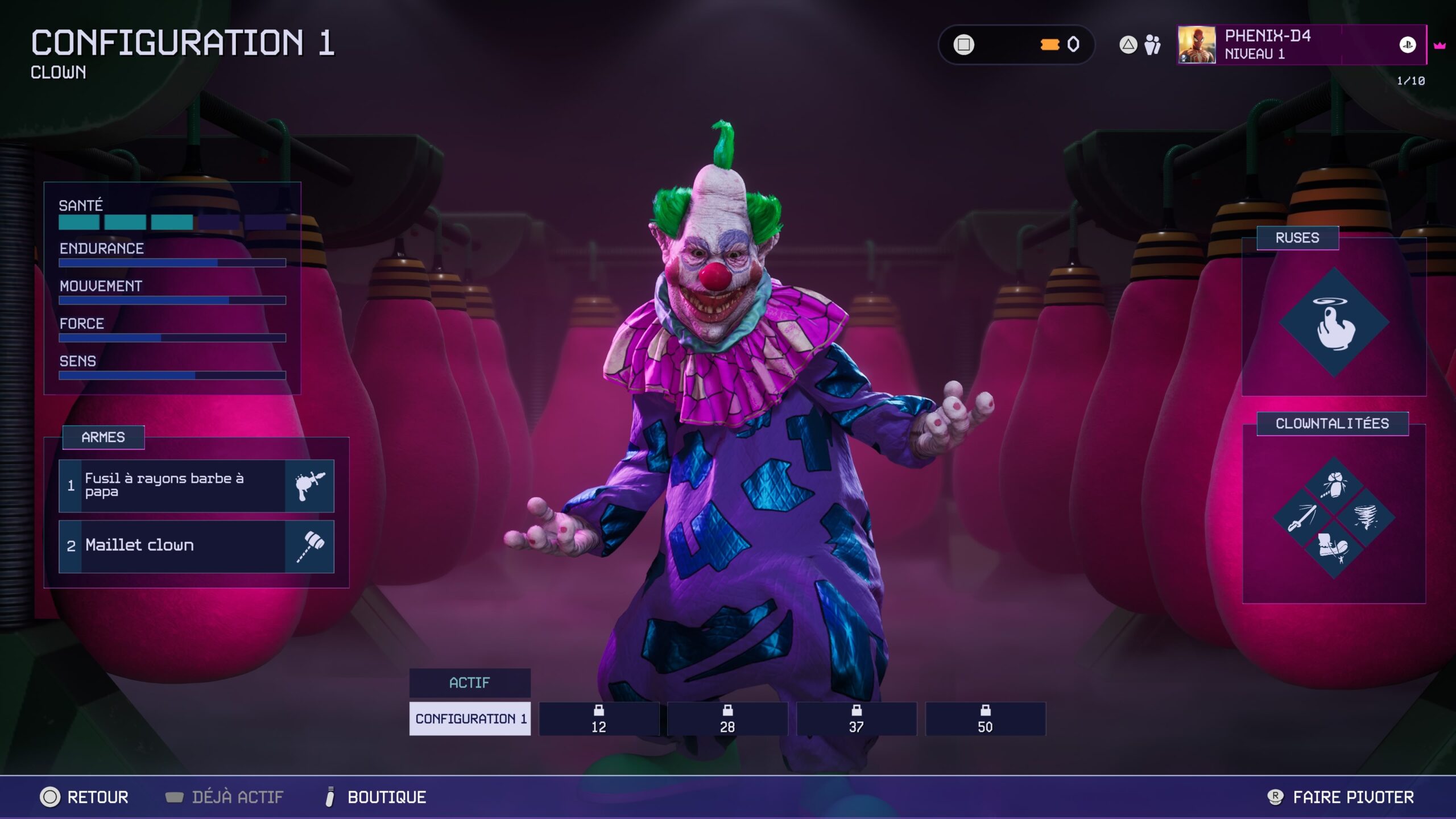 La direction artistique est aussi colorée que les musiques présentes dans Killer Klowns from Outer Space The Game © Nicolas Poirel