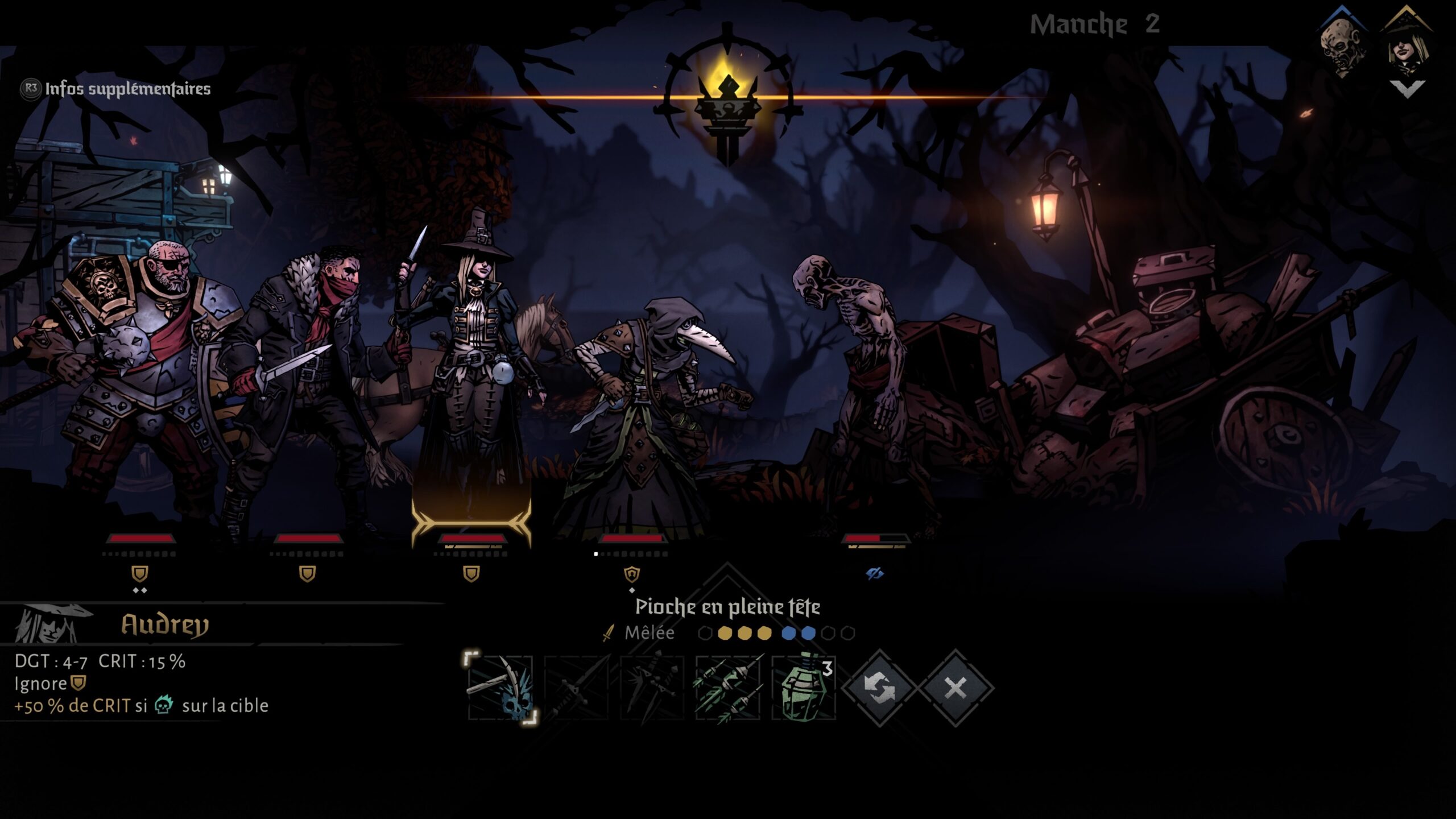 Dans Darkest Dungeon 2, il faut faire preuve de stratégie dans les combats © Nicolas Poirel