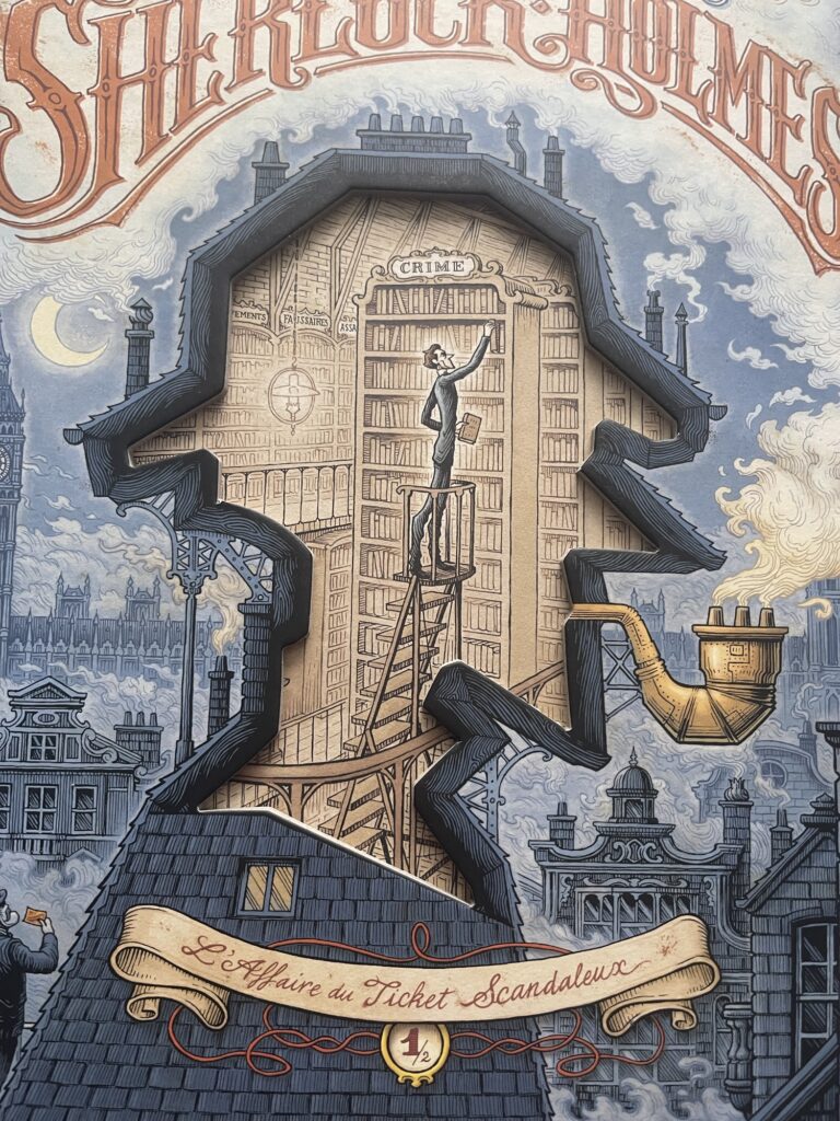 Illustration couverture dans la tête de Sherlock Holmes