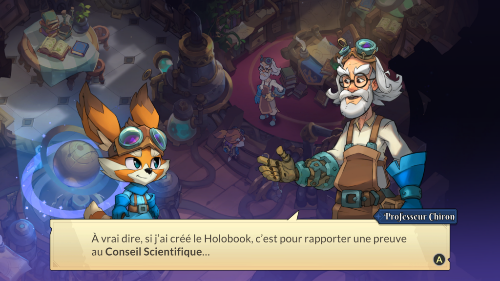 Pilo and the Holobook prof Chiron