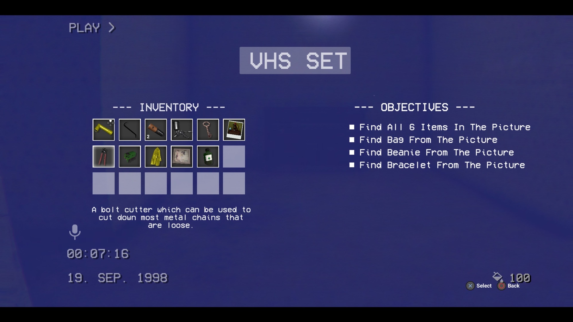 Test - Backrooms 1998
Inventaire