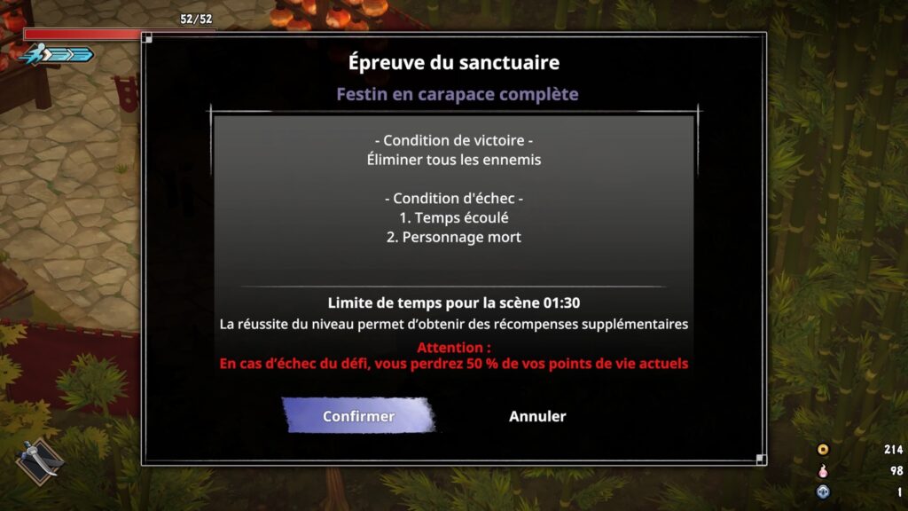 Test - Yasha: Légendes de la Lame Démoniaque 
Défi 