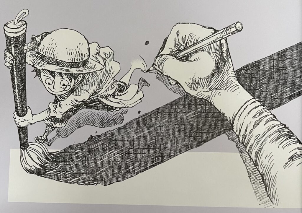 Croquis Luffy dessinateur
