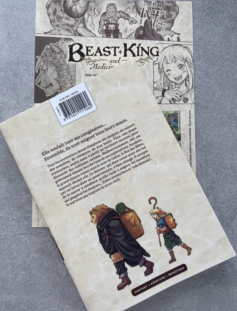 Avis manga Beast King couverture arrière