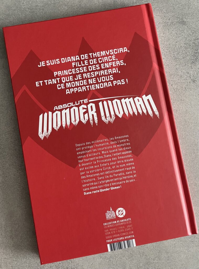 Avis Absolute Wonder Woman couverture arrière