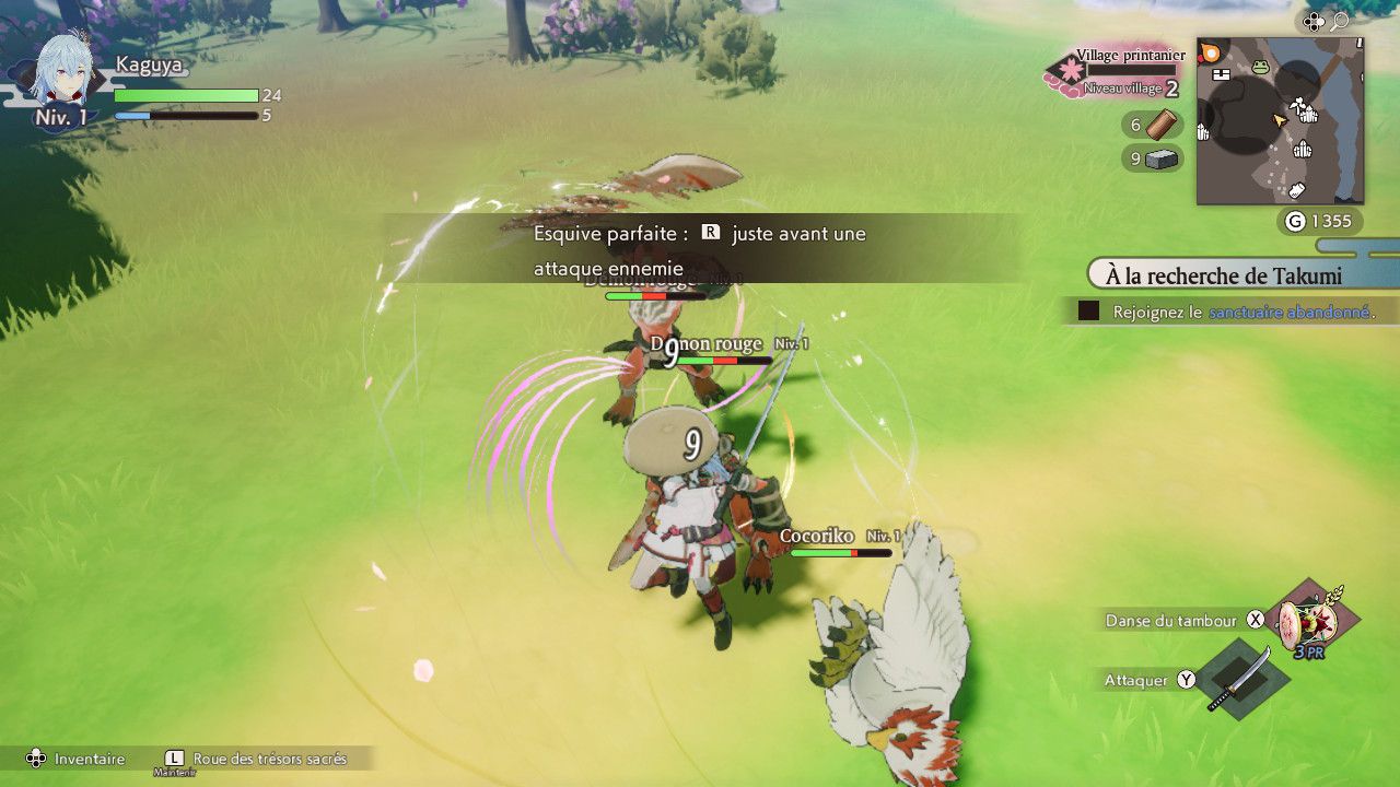Rune Factory : se battre contre des cocoriko 