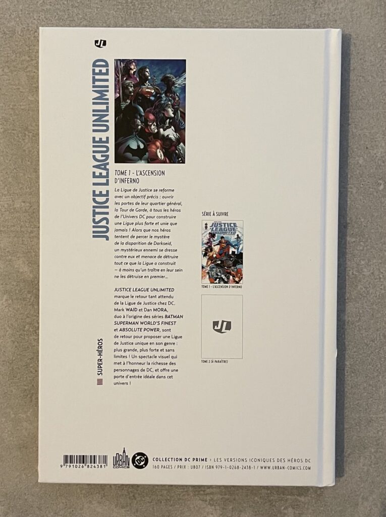 Justice League Unlimited tome 1 couverture arrière