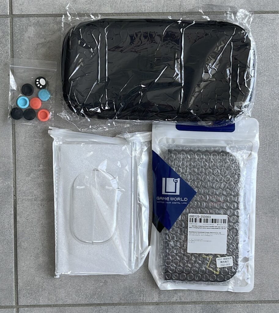 Nintendo switch 2 accessoires emballage