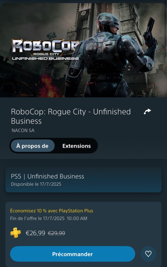 New - RoboCop: Rogue City – Unfinished Business