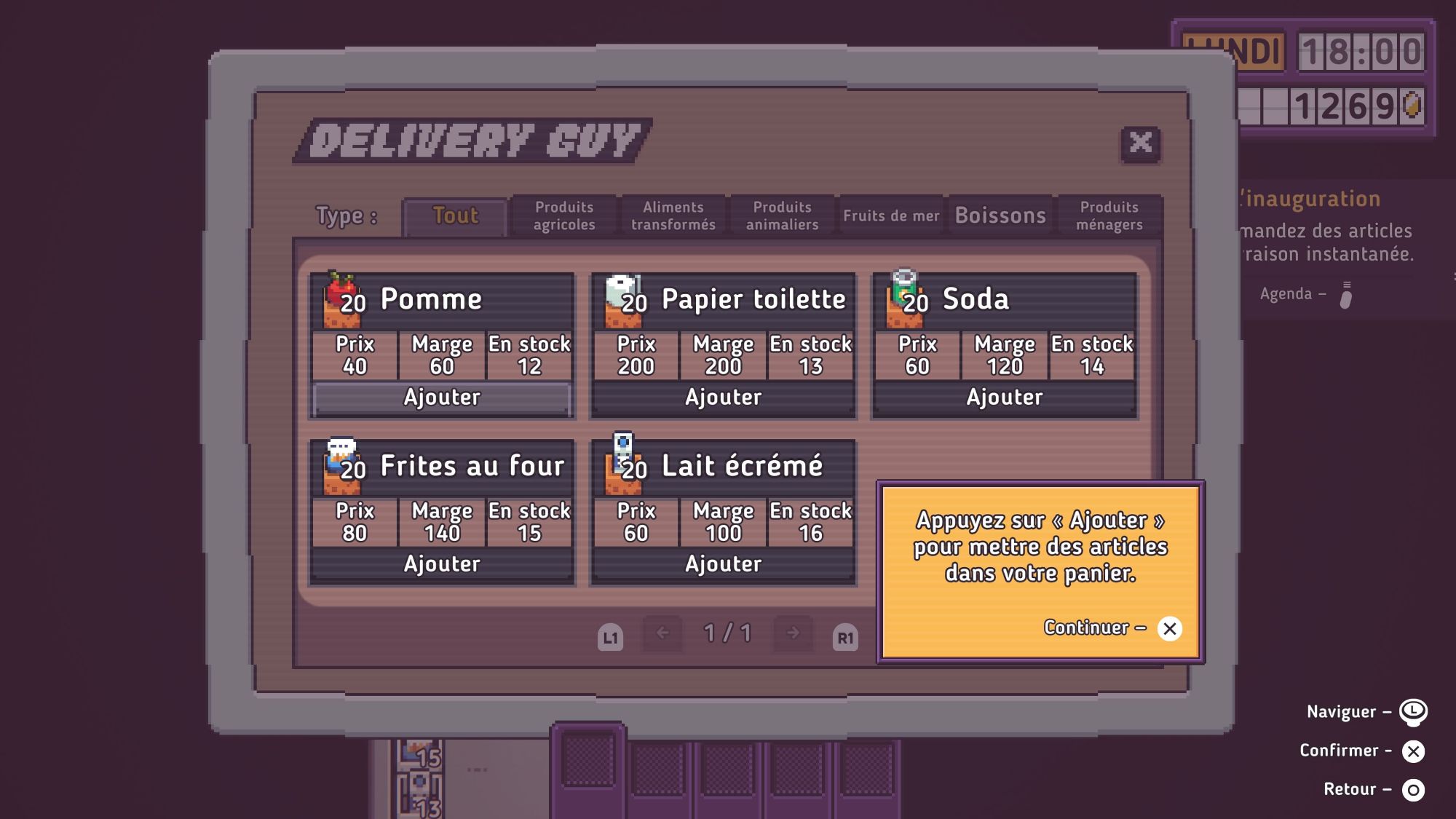 Discounty - les commandes