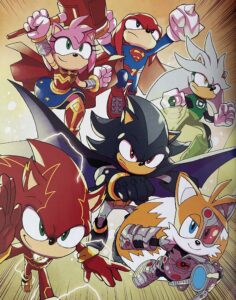 Avis comics DC x Sonic the Hedgehog sonic team en costume